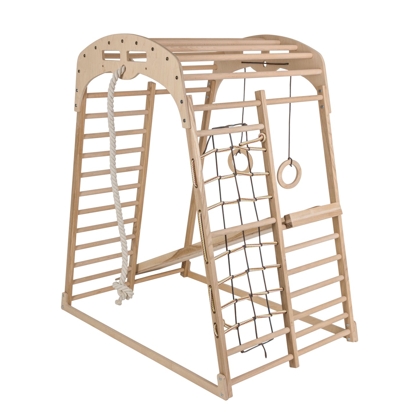 Faltbares Indoor-Kletterspielset aus Holz (Set 8 in 1)
