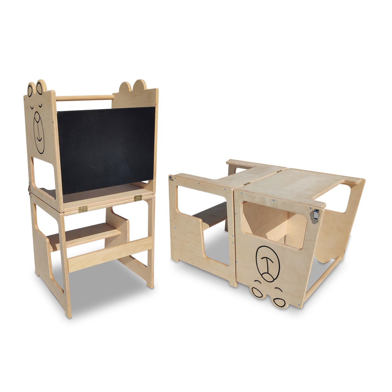 Der 3 in 1: Küchenturm, Tisch & Stuhl All-in-One (Bär)