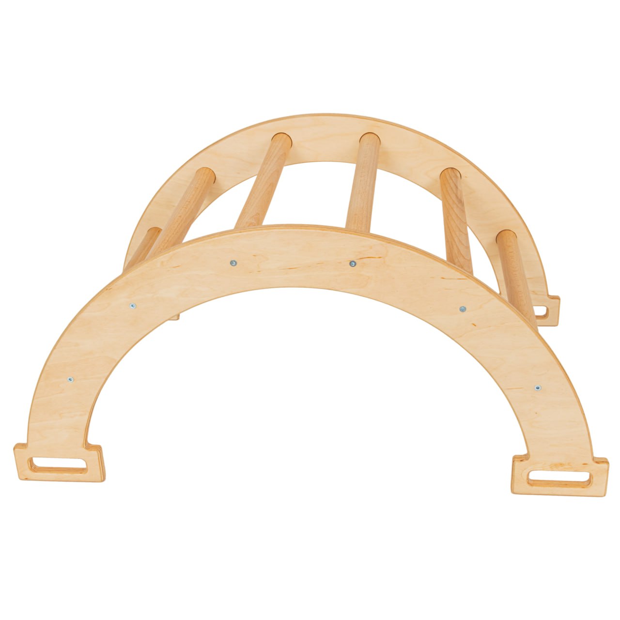 Montessori Baby Rocker Set Arch + Cushion (Min) wood